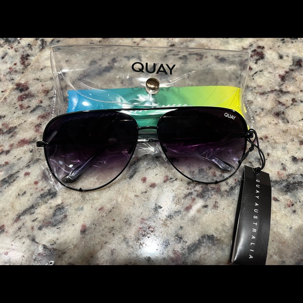 Quay high key black fade sunglasses